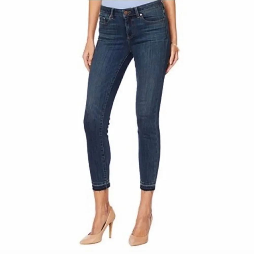 Two By Vince Camuto Mid-Rise Frayed Hem Skinny Jeans - Size 0/25